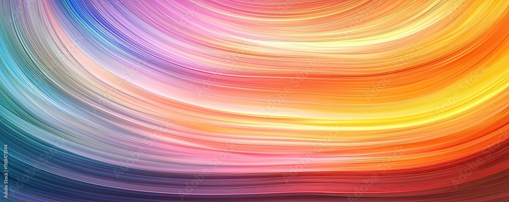Poster Rainbow abstract background concept. Abstract colorful waves creating a vibrant and dynamic art piece for modern design.