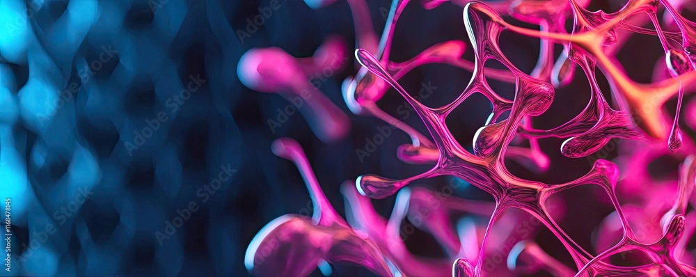 Aufkleber Ink abstract background idea. Close-up of colorful molecular structures with vibrant patterns and abstract designs.