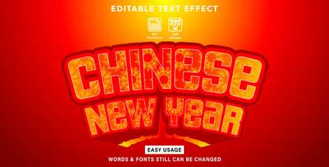 Text effect modern chinese new year style