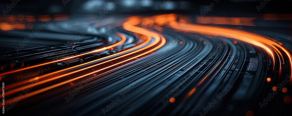 Poster ink abstract background idea. abstract lighting trails illustrating technology advancement and innov