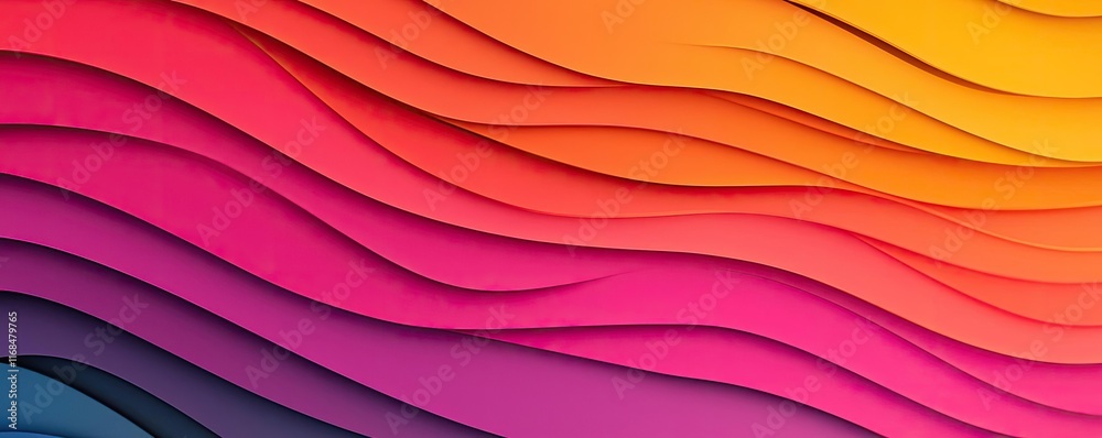 Poster Rainbow abstract background concept. Colorful abstract wave pattern with vibrant shades and smooth transitions.