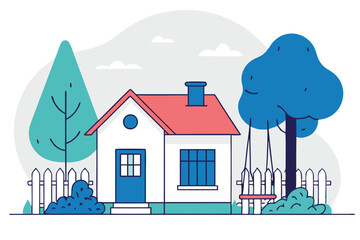 Home illustration vector on white background

