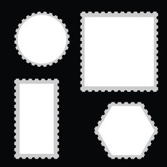 Postage stamp frame set. set of frames