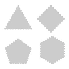 Postage stamp frame set. set of frames