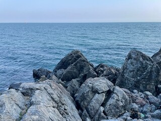 rocks and sea