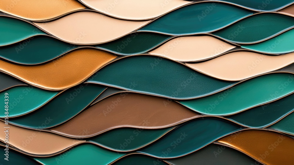 Aufkleber Mosaic abstract background concept. Colorful wave patterns create a vibrant and modern abstract design for creative projects.