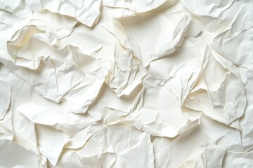Obraz premium Crumpled white paper texture background. (1)