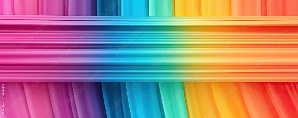 Poster Rainbow abstract background concept. Vibrant abstract gradient background in rainbow colors for creative designs.