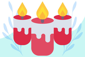 Candle Concept Illustration Stylish and Beautiful