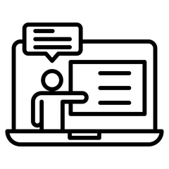 online presentation single icon