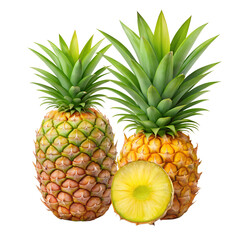 Fototapeta premium Pineapple fruit isolated on transparent background