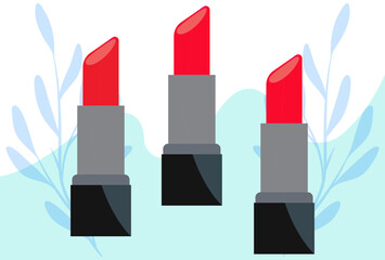 Lipstick Concept Illustration Stylish and Beautiful