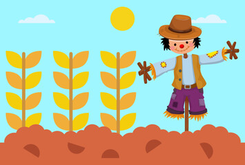 Scare Crow Concept Illustration Stylish and Beautiful