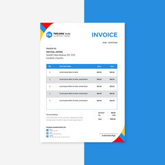Creative invoice design template