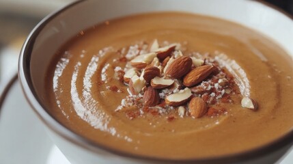 Creamy Curry Bowl with Almond Toppings