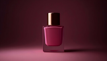 Pink Nail Polish Bottle 3D Render