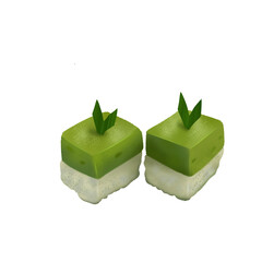 Illustration of green pandan cake 