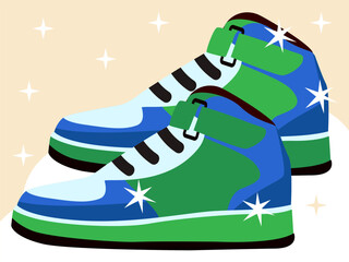 Shoes Concept Illustration Stylish and Beautiful