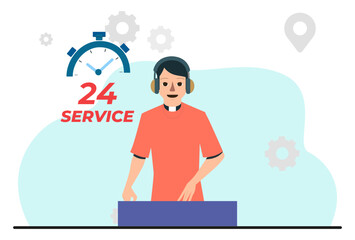  Support Concept Illustration Stylish and Beautiful