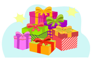 Gift Bundle Concept Illustration Stylish and Beautiful