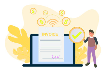 Dealer Invoice Concept Illustration Stylish and Beautiful