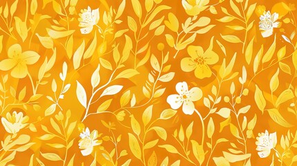 mustard yellow seamless pattern wallpaper