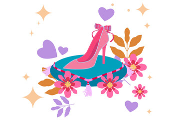 Women Shoes Concept Illustration Stylish and Beautiful