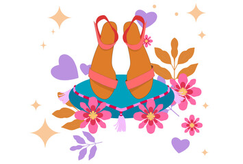 Sandal Concept Illustration Stylish and Beautiful