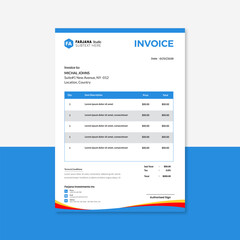 Creative invoice design template