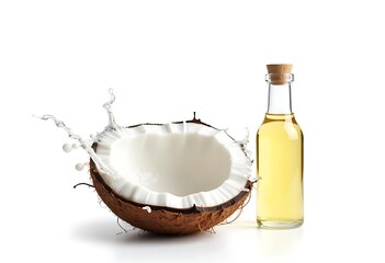 Coconut oil isolated on white background