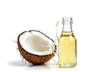 Coconut oil isolated on white background