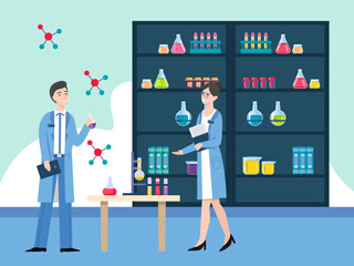 Chemist Concept Illustration Stylish and Beautiful