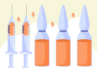 Ampoule Concept Illustration Stylish and Beautiful