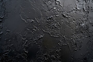 Fototapeta premium Dark textured black wall background.