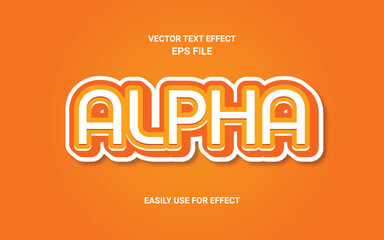 Alpha Vector Text Effect