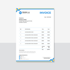 Creative invoice design template