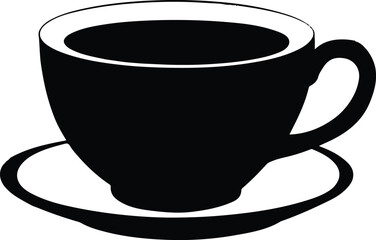 Coffee cup simple icon. Vector illustration