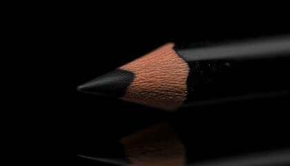 Close-up Macro Photo of Black Pencil Tip