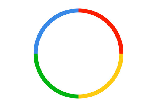 Google Customer Review Feedback Colorful Circle Frame Icon Vector Illustration