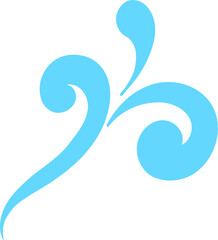 Splashing water drop for decorating Songkran festival