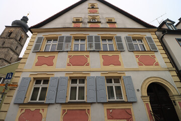 Blickfang in der Forchheimer Altstadt; Historische Fassade an der Sattlertorstraße