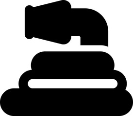 UI Hose Vector Icon Illustration. Glyph Style