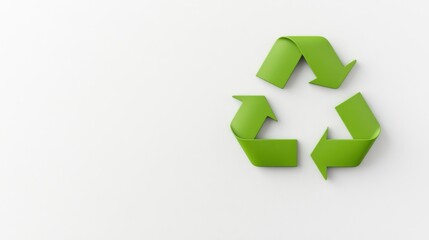 Obraz premium Green recycling symbol representing sustainability and eco-friendliness.
