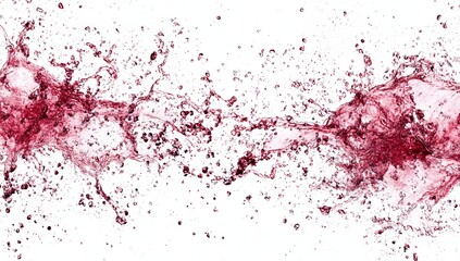 Fototapeta premium Red liquid splash, wine, juice, burst, explosion, dynamic, abstract background.