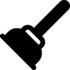 UI Plunger Vector Icon Illustration. Glyph Style