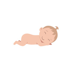 Peaceful Baby Smile Illustration