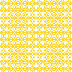 abstract seamless pattern in ornamental style yellow background geometric mosaic vector