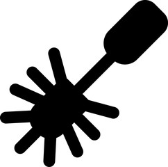 UI Toilet Brush Vector Icon Illustration. Glyph Style