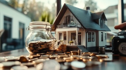 Investment strategies for homeowners real estate market financial focus indoor environment close-up view wealth management
