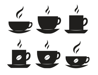 coffee cup silhouette vector illustration